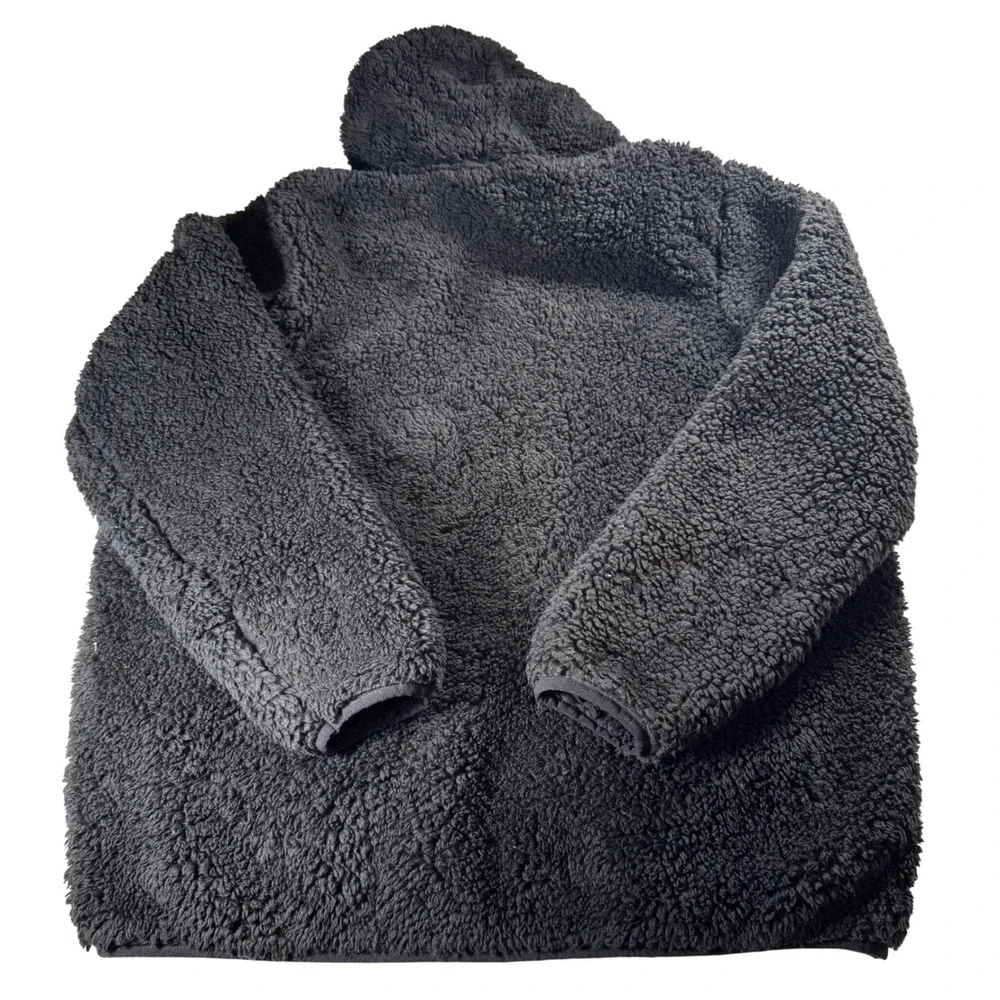 Volcom Kids Black‎ Fuzzy Fleece Hooded Jacket Size XL 12